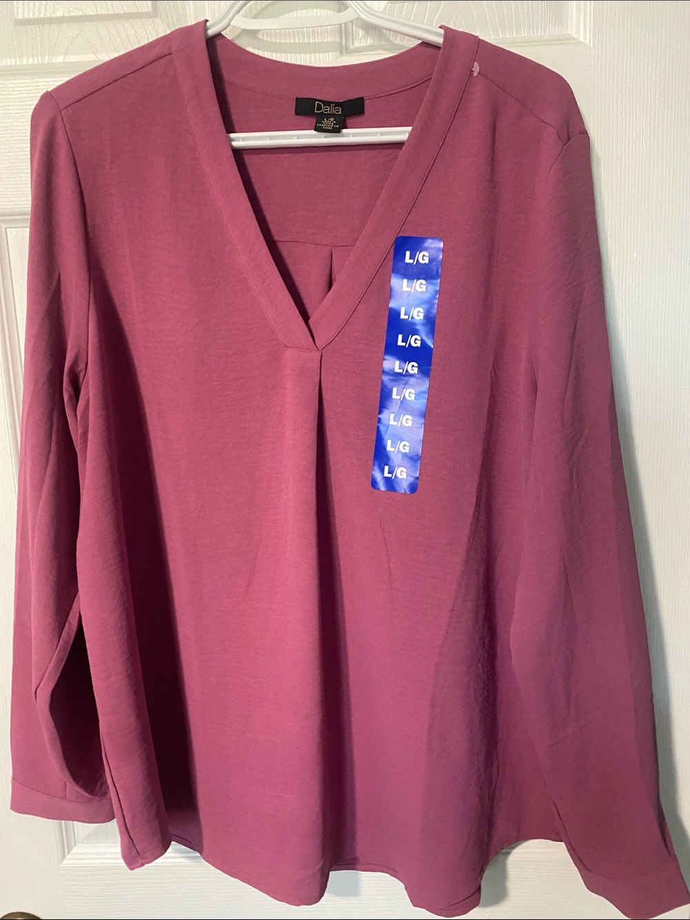 Dalia Dusty Rose V-Neck Long Sleeve Tunic
